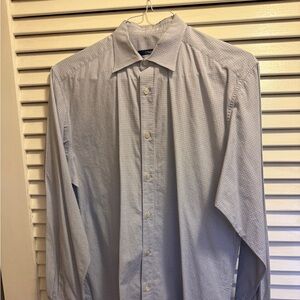 Z Zegna Light Blue Patterned Dress Shirt